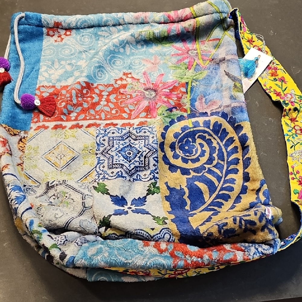 Johnny Was Colorful Patchwork Shoulder Bag